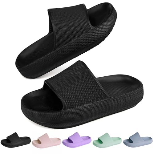 Kids Cloud Slides丨Pillow Sandals for Boys Girls丨Quick Drying Bathroom Shower Sandals丨Summer Beach Pool Slippers| Thick Sole Non-Slip