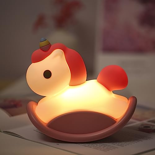 Lámpara de mesa de noche Rocking Horse lámpara LED rosa miniatura 2