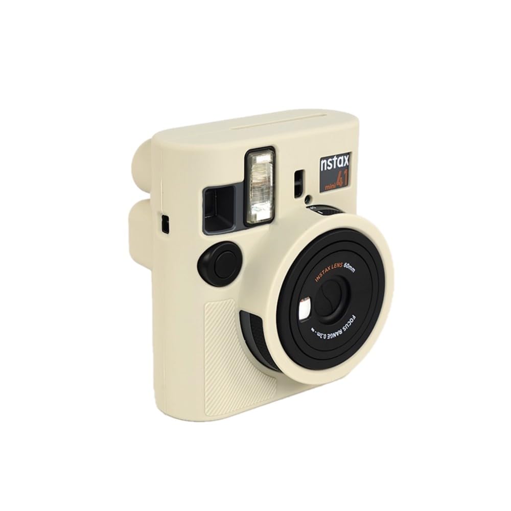 Miękki silikonowy futerał na aparat biały gładki gumowy pancerz skórka osłona korpusu ochraniacz do aparatu Fujifilm Instax Mini 41 Instant Film
