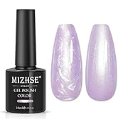 MIZHSE Gel Nagellack Lila Shimmer Perl Nagelgel Gel für gelnäge Perlglanz Nagellack mit Thread Sh...