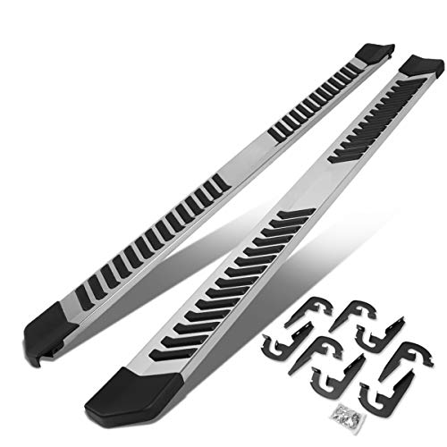 DNA Motoring STEPB-ZTL-8087-SLSS Pair 6" Width Stainless Steel Running Board Step Bar,Silver