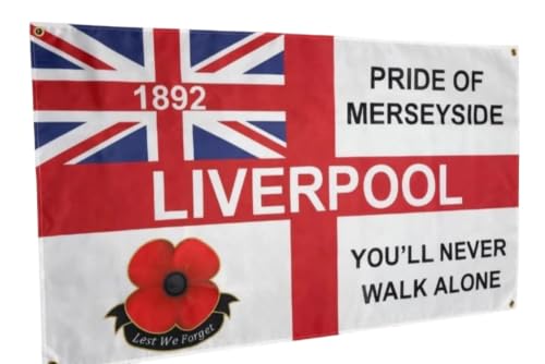 Liverpool flag 5 x 3 St Georges cross