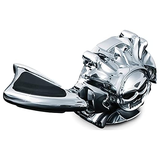 Kuryakyn 6286 Motorcycle Handlebar Accessory: Zombie Skull Throttle Boss, Chrome, Pack of 1,Medium