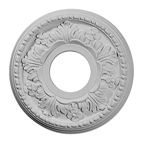 Ekena Millwork CM11HESTC 11-7/8" x 3-5/8" x 7/8" Helene Ceiling Medallion, Smokey Topaz Crackle
