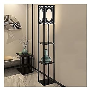 Indoor Vloerlamp met planken voor woonkamer staande leeslicht slaapkamer kantoor Chinese retro houten vloerlamp Home…