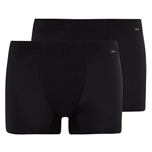 HANRO Mens Cotton Essentials 2 Pack Boxer Brief w Covered Waistband 73079