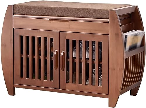 Rangement à chaussures d'entrée en bois avec coffre dissimulé pour maison