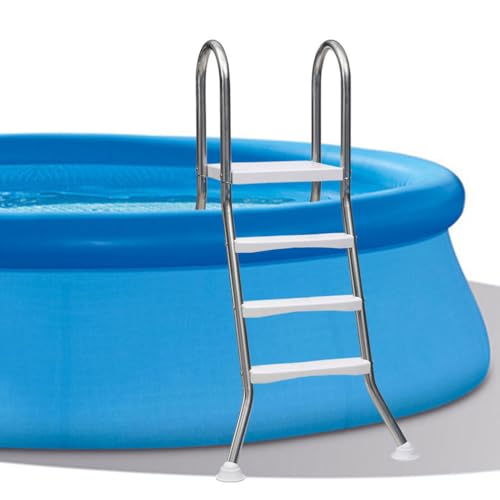 Escalera para piscina elevada de acero inoxidable 304 miniatura 1