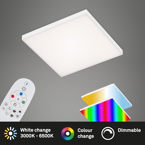 Panneau LED RGB dimmable plafonnier blanc 16W avec télécommande et température réglable - 5