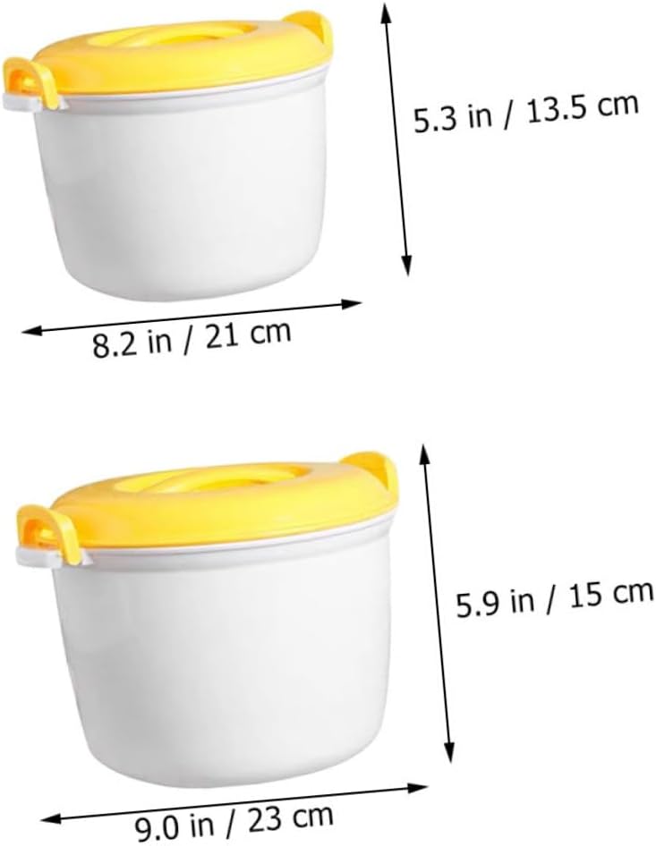 Zerodeko 2pcs Rice Cooker Insulated Microwave Lid Steamer Pot Portable Rice Cooker