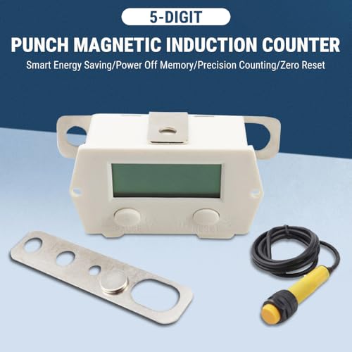 Uadme Digitaler Zähler, 5 Stelliger Magnet Induktionszähler, 0-99999 LCD Elektronischer Zähler, Abstand Innerhalb der Magnetischen Induktion 5-10 mm