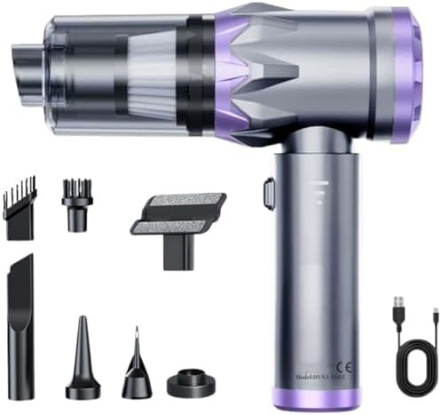 AEE® Kablosuz Güçlü Araç Süpürgesi ve Hava Üfleyici | 20000Pa Turbo Vakum Gücü | 3 Kademeli Fırçasız Motor | Şarjlı Mini El Süpürgesi | HEPA Filtreli Oto Süpürgesi | Ev Ofis Araba Temizlik Makinesi | - Görsel 1