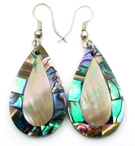 Natural Abalone Shell Mother Of Pearl Dangle Drop Hook Earrings Jewelry Ba246 #TOP27