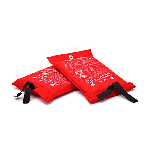 Parcil Distribution PD-452 Emergency Fire Extinguisher Blanket, Large, Pack of 2
