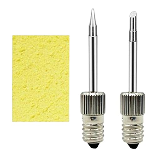 Lizusidtsy Soldering Tips USB Soldering Iron Replacement Soldering Iron Tips Welding for E10 Interface(Tip B+Tip C), Silver