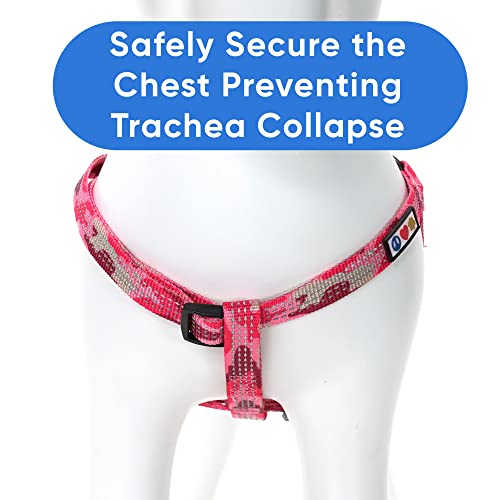 Pawtitas Reflective Step-in Dog Harness – Adjustable No-Pull Vest for Puppies to Seniors, Safe & Comfortable, M Camo Pink by Pawtitas - Image 7