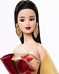 Barbie Signature Lunar New Year Fashion Doll Wearing Red Dress with Golden Peony Print, Collectible Holiday Toy