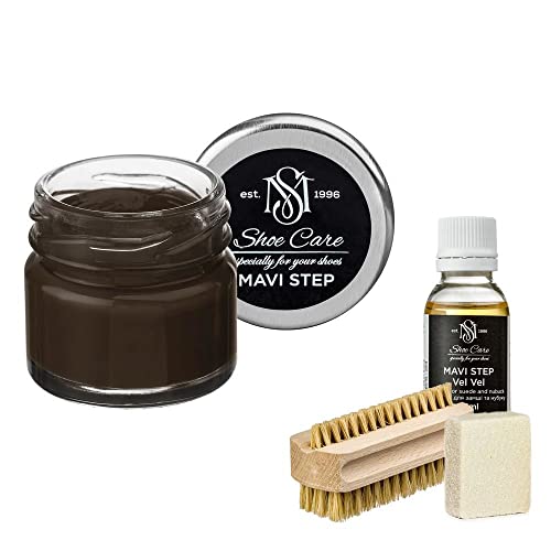 Kit d'entretien daim et nubuck Aurora de luxe pour rénover le brun