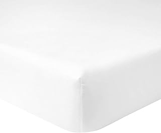 Yves Delorme Flandre Blanc Full 55 x 79 in Fitted Sheet Extra Soft and Cooling Luxury Sheets, - 100% Natural Organic Cotton - Breathable and Durable