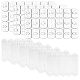 Sorcristy 60PCS Mini Clear Light Clips, Wall Hangers Without Nails, Garland Hanger for Door Frame, String Light Hooks, Plant Wall Clips, Small Walls Hooks, Removable Clip for Decoration