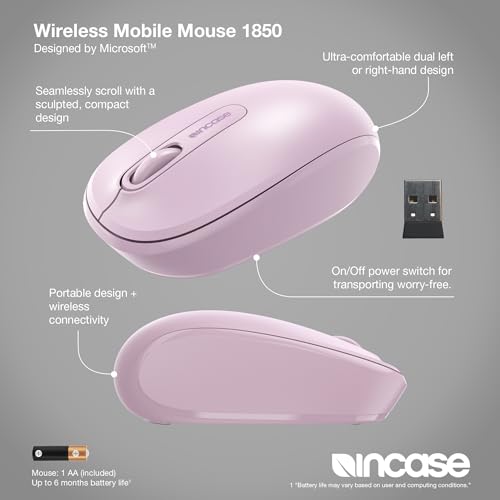 Ratón móvil inalámbrico Incase 1850 compacto con nano transceptor para Windows y Mac 2