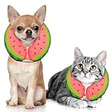 MIDOG Inflatable Dog Cone Collar Alternative After Surgery - Soft Protective Recovery Dog Cone for Large Medium Small Dogs & Cats, Elizabethan Collar for Dogs to Stop Licking - Red,XS