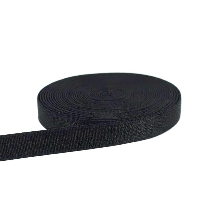 Elastyczna taśma nylonowa, Nylon Elastic Band Multicolor 6-18mm x 5-20M for Sewing Bra Straps DIY(Black 30mm,20Meters)