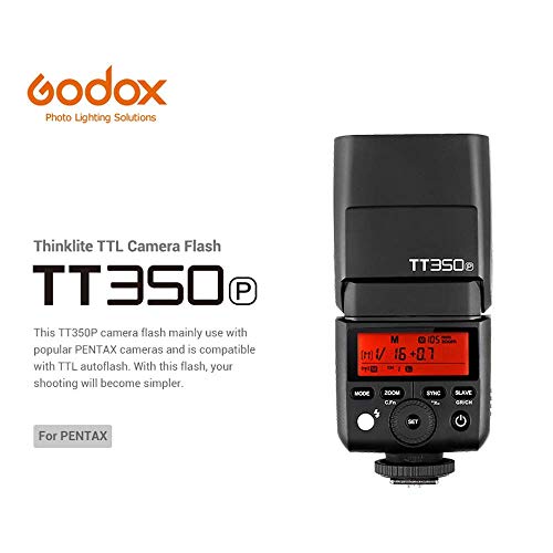 Ficha técnica GODOX TT350P Thinklite 2.4G HSS 1/8000s TTL GN36 Flash de cámara Compatible con PENTAX 645Z K-3II K-1 KP K-50 K-S2 K70 - Fernando Cortés