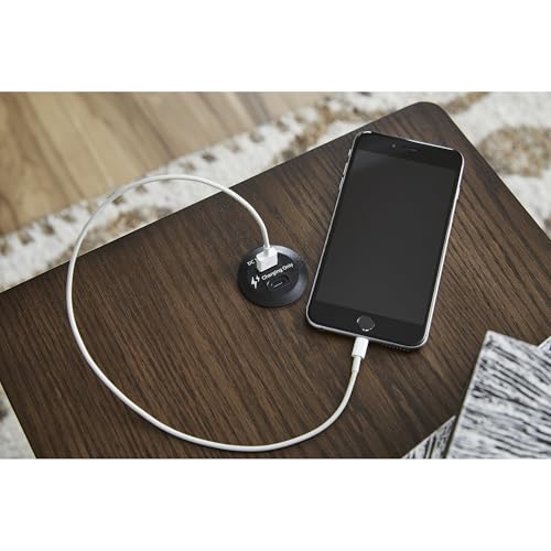 Signature Design by Ashley Camdill Chairside Contemporary End Table with USB Port and Charging Station, Dark Brown by Signature Design by Ashley - Used condition - Image 8