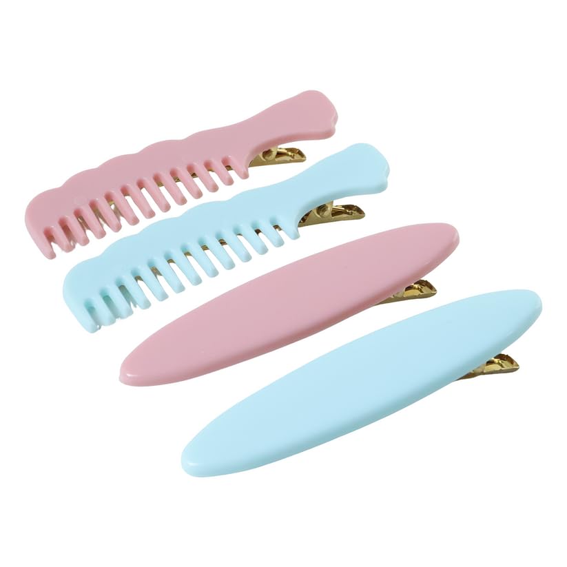 Image of Pastel Comb Style Hair Clip Set for Women and Womens, Strong Grip Plastic Side Comb Hair Clips for Daily Hair Styling, Assorted Colors, Pack of 24 Pieces