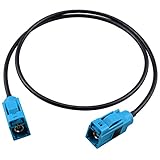 YILIANDUO Fakra Z Female to Female Car Vehicle Aerial Antenna Extension Cable RG174 1.6ft 50CM for Car Stereo Android Head Unit GPS Navigation FM AM Radio Sirius XM Satellite Radio