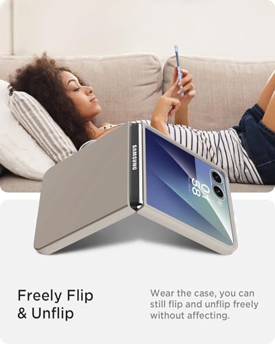 Image of Kapa Ultra Thin Back Case for Samsung Galaxy Flip7 / Z Flip 7 | Full Body Protection Hard Back Cover (Titanium)