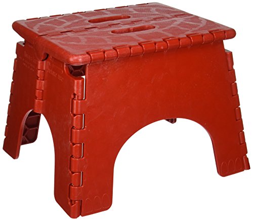 B & R Plastics 1016R E-Z Foldz Red Step Stool
