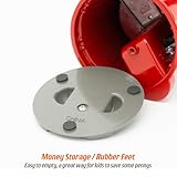 CKB LTD Gumball Machine Retro Sweet Dispenser Storage Piggy Bank Money Box Coin Operated Saver H23cm (Small Size 23 x 12.5 x 11.5cm) (Red) - Image 5