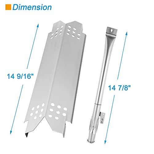 BBQration Replacement Parts for Nexgrill 5-Burner 720-0888 720-0888N 720-0888A, 4-Burner Nexgrill 720-0830H Replacement Parts 720-0830 Heat Shield and Burner Kit for Nexgrill Replacement Parts