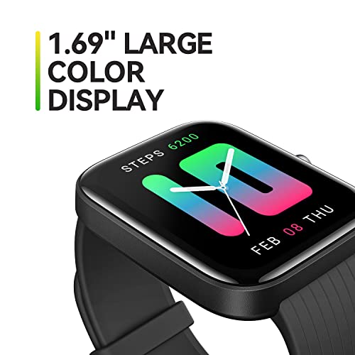 Amazfit Bip 3 Pro Smartwatch 1.69'' Grande visor colorido, 4 sistemas de posicionamento via satéli