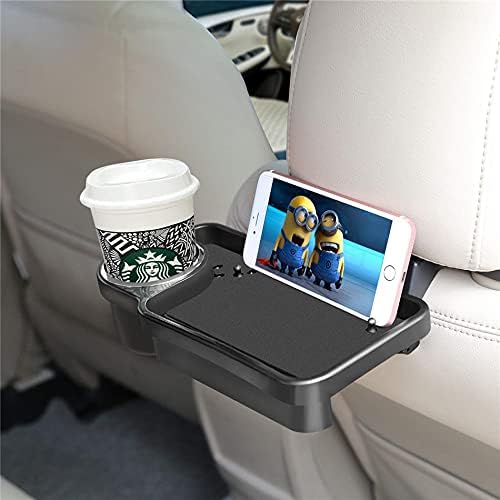 Rear Seat Cup Holder, Car Back Seat Cup Holder Foldable Car Plate Storage Box Tablet Holder Foldable Car Back Seat Beverage Tray Organizer - Image 4