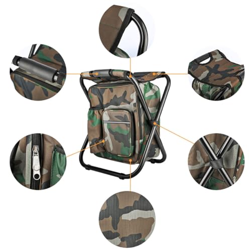 Cadeira Mochila Banqueta Bolsa Semi Termica Banco Dobravel Pesca Acampamento Pescaria Camping Praia