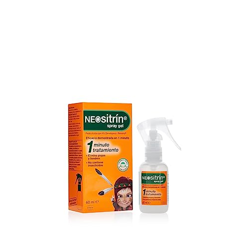 Neositrin Spray Gel - Elimina 100% piojos y liendres en 1 minuto y en 1 aplicación - No contiene...