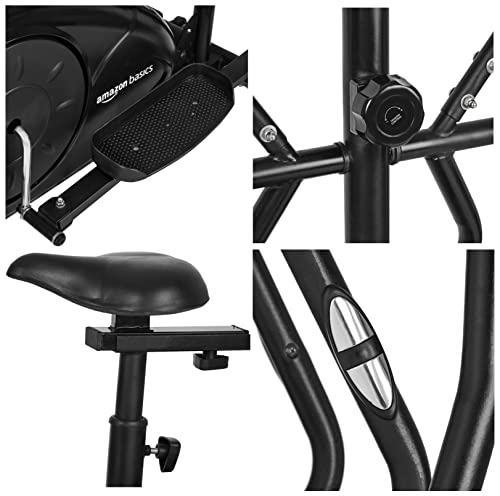 Image of Amazon Basics Advanced Elliptical Cross Trainer with Adjustable Seat,LCD Display,8 Levels Magnetic Resistance,6 Kg Flywheel,Max User Weight 120 Kg(Free Installation,Warranty Included)