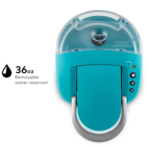 Image of Keurig K-Compact Single-Serve K-Cup Pod Coffee Maker, with 3 Brew Sizes, Smart Start Feature, 36oz Removable Reservoir, Turquoise