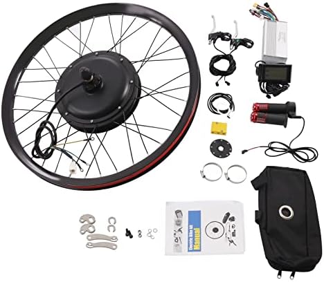 Electric Bicycle Kit, 72V 2000W Rear Wheel Hub Motor with LCD Display & Pedal Assist Sensor, 60N.M 7-Speed E-Bike Conversion Set