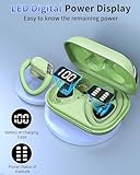 Wireless Earbuds, 2025 Bluetooth 5.4 Headphones Sports, Deep Bass Stereo in Ear Headphone for Running, 1.5 H USB-C Fast Charge, 50H Wireless Earphones with Mic CVC 8.0 Cancelling Mic, Light Green - Image 2