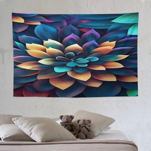 Tapisserie murale fleurs PAZZK 150x230cm pour décoration de maison moderne