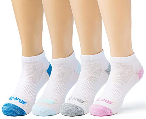 Rollup Women's Performance Low Cut Sports Athletic Runner Breathable Cushioned Comfort Socks 4 Variety Color Pack
