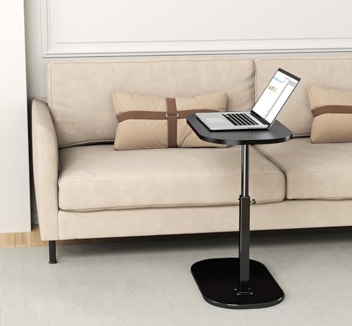 Mesa auxiliar en forma de C con altura ajustable y rotación de 360 grados para el sofá 6