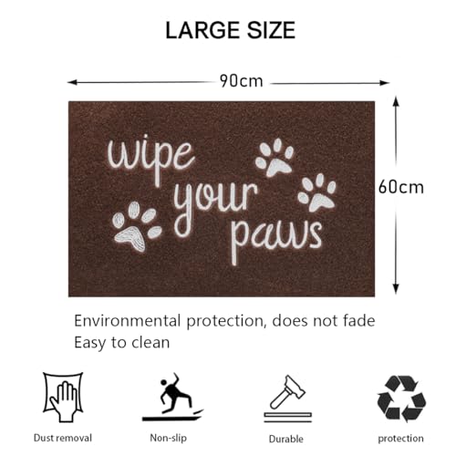 HLFMVWE Large Front Door Mat, 24X36 Welcome Door Mats for Entrance Doormat Floor Mat Durable Non Slip Rubber Entryway - Image 3