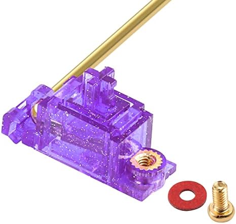 ZugGear V2 PCB Mount Screw-in Stabilizers Translucent Smokey Gold Plated 2u 6.25u 7u Keycap Stabilizers Mechanical Keyboard Stabilizers (DUROCK V2 Smokey 60/87 Kit)