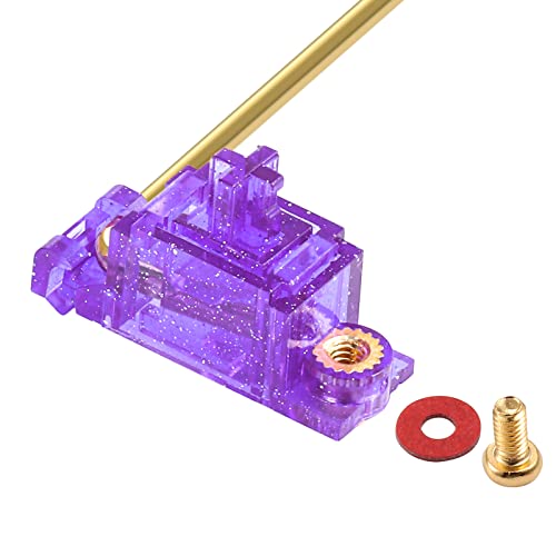ZugGear V2 PCB Mount Screw-in Stabilizers, Game Boy Purple GBP Housing Gold Plated 2u 6.25u 7u Keycap Stabilizers Mechanical Keyboard Stabilizers (DUROCK V2 Game Boy Purple GBP 104 Kit)