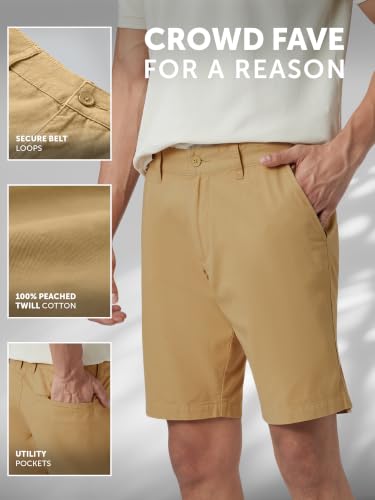 Image of XYXX Men's Element Chino Shorts | Solid Straight Fit | 100% Cotton with Dual Pockets & Plus Sizes